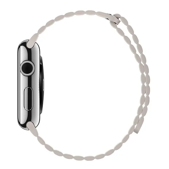 APPLE 42mm White Leather Loop - Large