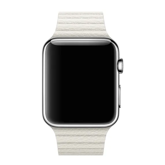 APPLE 42mm White Leather Loop - Large