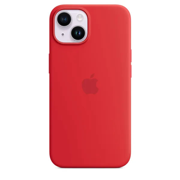 Apple iPhone 14, MagSafe - silicone case, (PRODUCT)RED