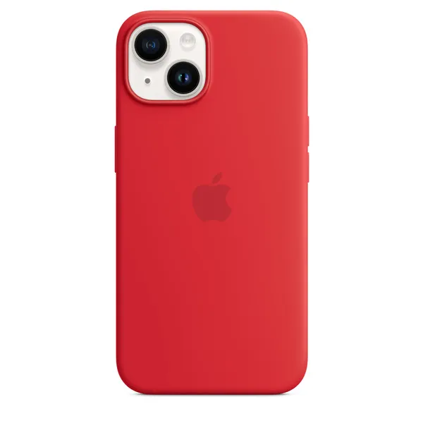 Apple iPhone 14, MagSafe - silicone case, (PRODUCT)RED