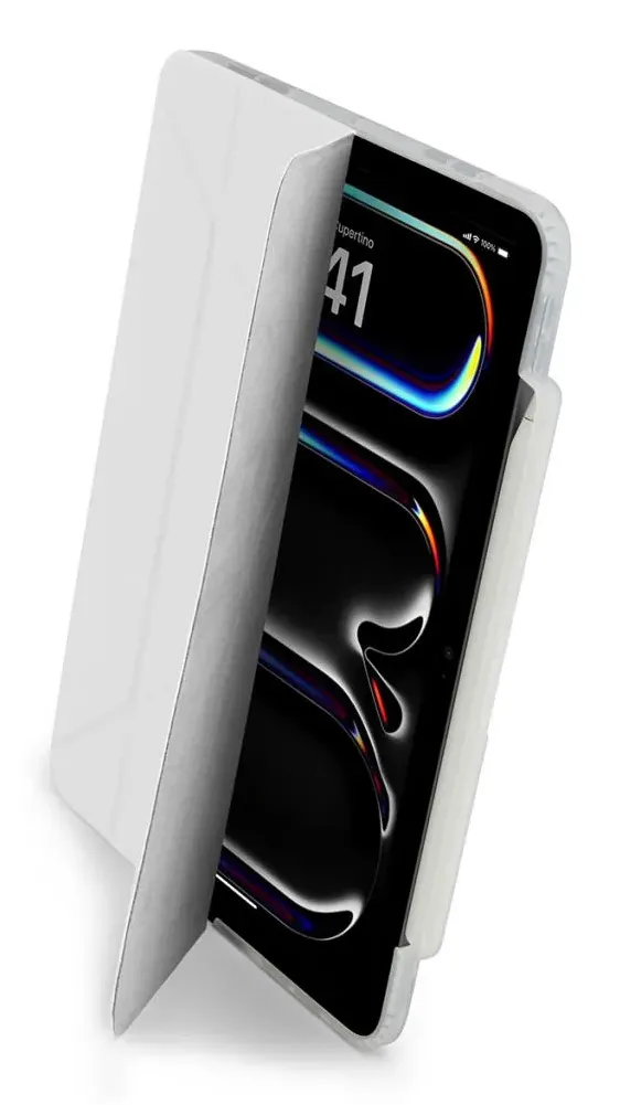 Pipetto iPad Pro 11 (2024) Origami No3 -kyn&auml;kotelo, valkoinen