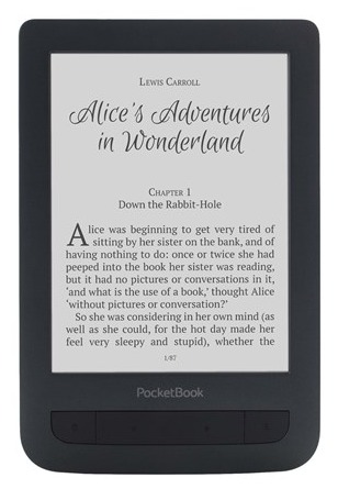 PocketBook 625, Basic Touch 2 - E-Book, Black with cover