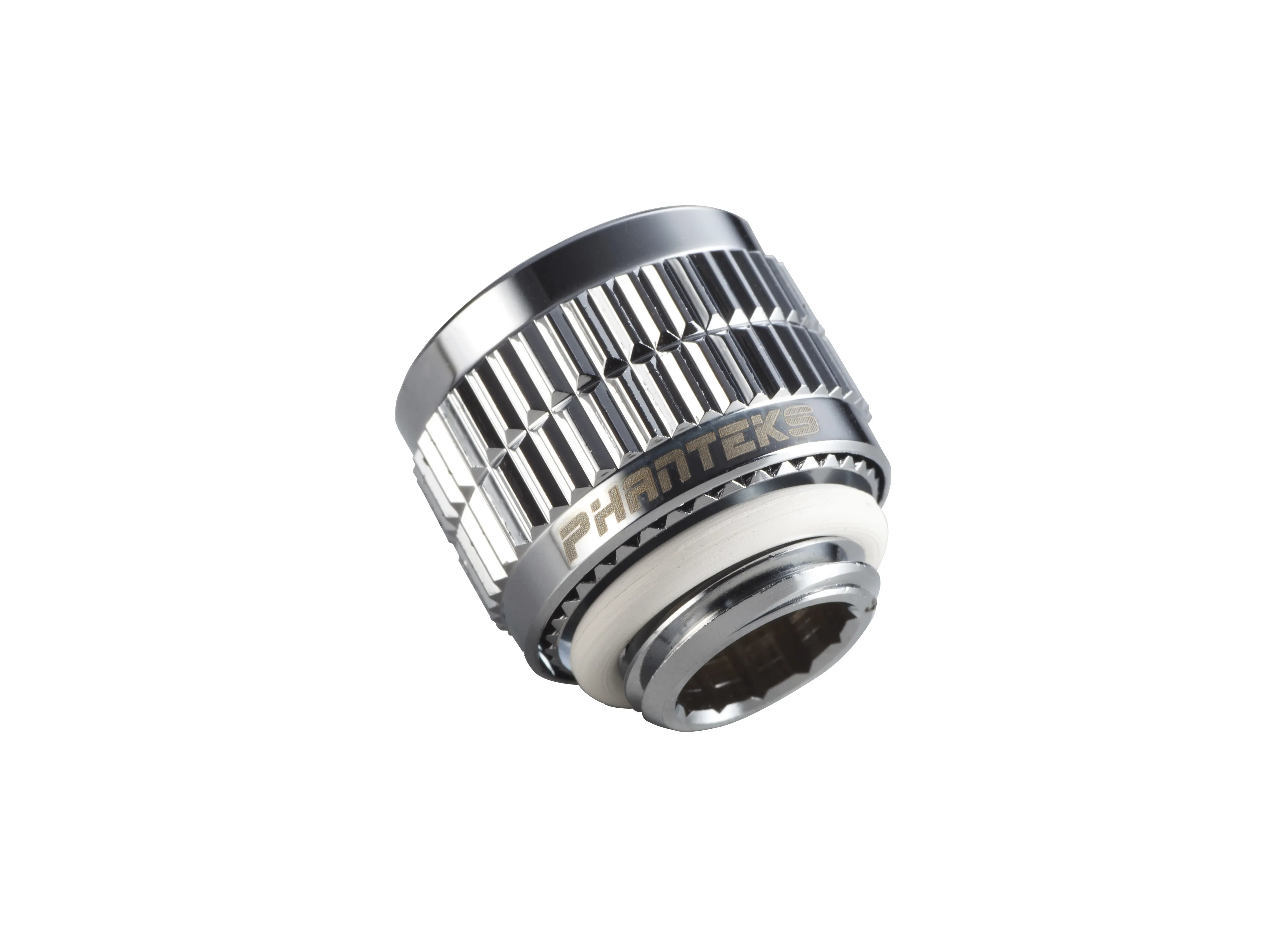 Phanteks 13/10mm Soft Tube Fitting (1/2'' - 3/8''). G1/4 - Chrome