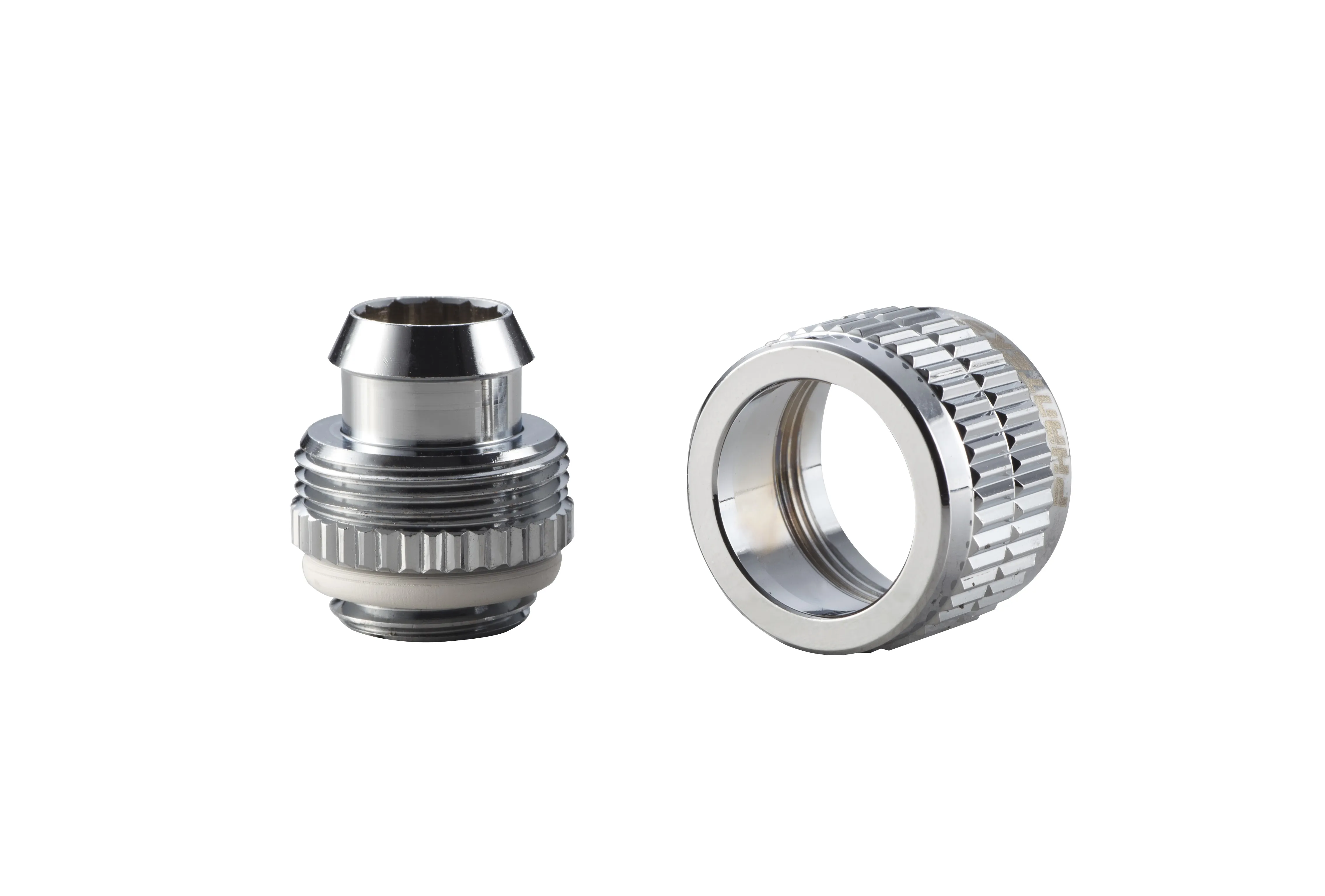 Phanteks 13/10mm Soft Tube Fitting (1/2'' - 3/8''). G1/4 - Chrome