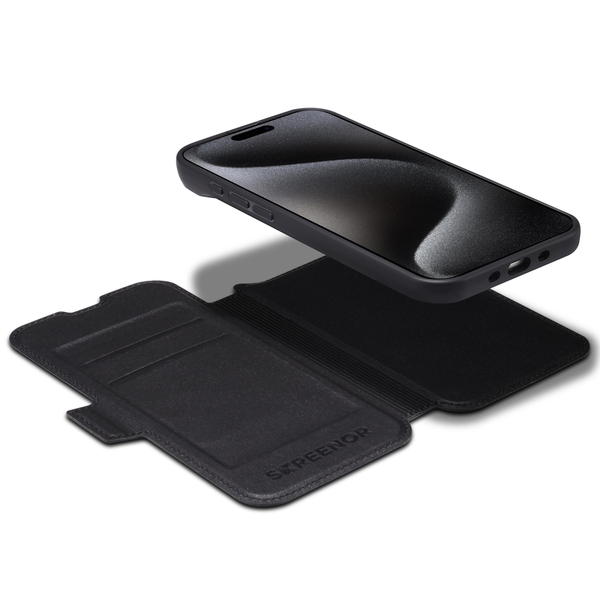 Screenor First 2-in-1, iPhone Air, MagSafe - wallet case, Black