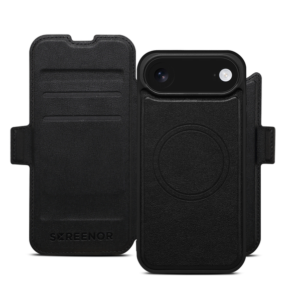 Screenor First 2-in-1, iPhone Air, MagSafe - wallet case, Black
