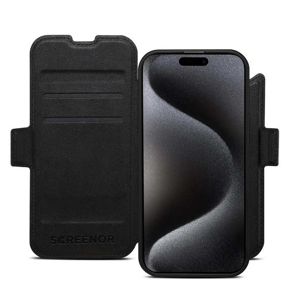 Screenor First 2-in-1, iPhone Air, MagSafe - wallet case, Black