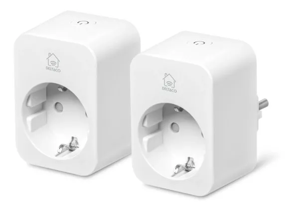 Deltaco Smart Home - uttag med energi&ouml;vervakning, 2st