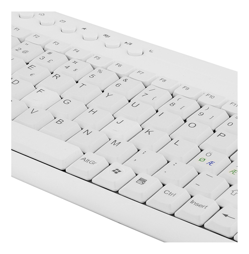 DELTACO Minin&auml;pp&auml;imist&ouml;, Pohj.mainen layout, USB, 1,5m. Valkoinen