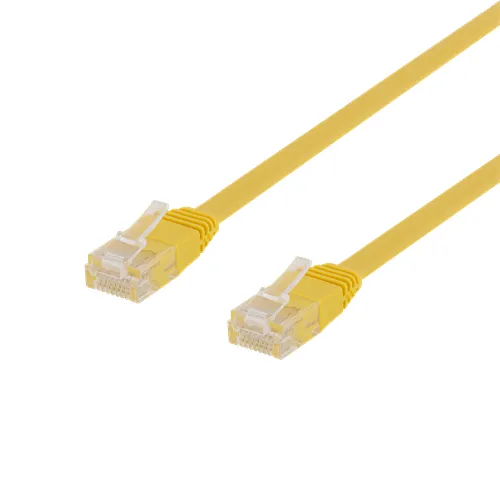 Deltaco Cat6 U/UTP RJ45 1m Network Cable, Yellow
