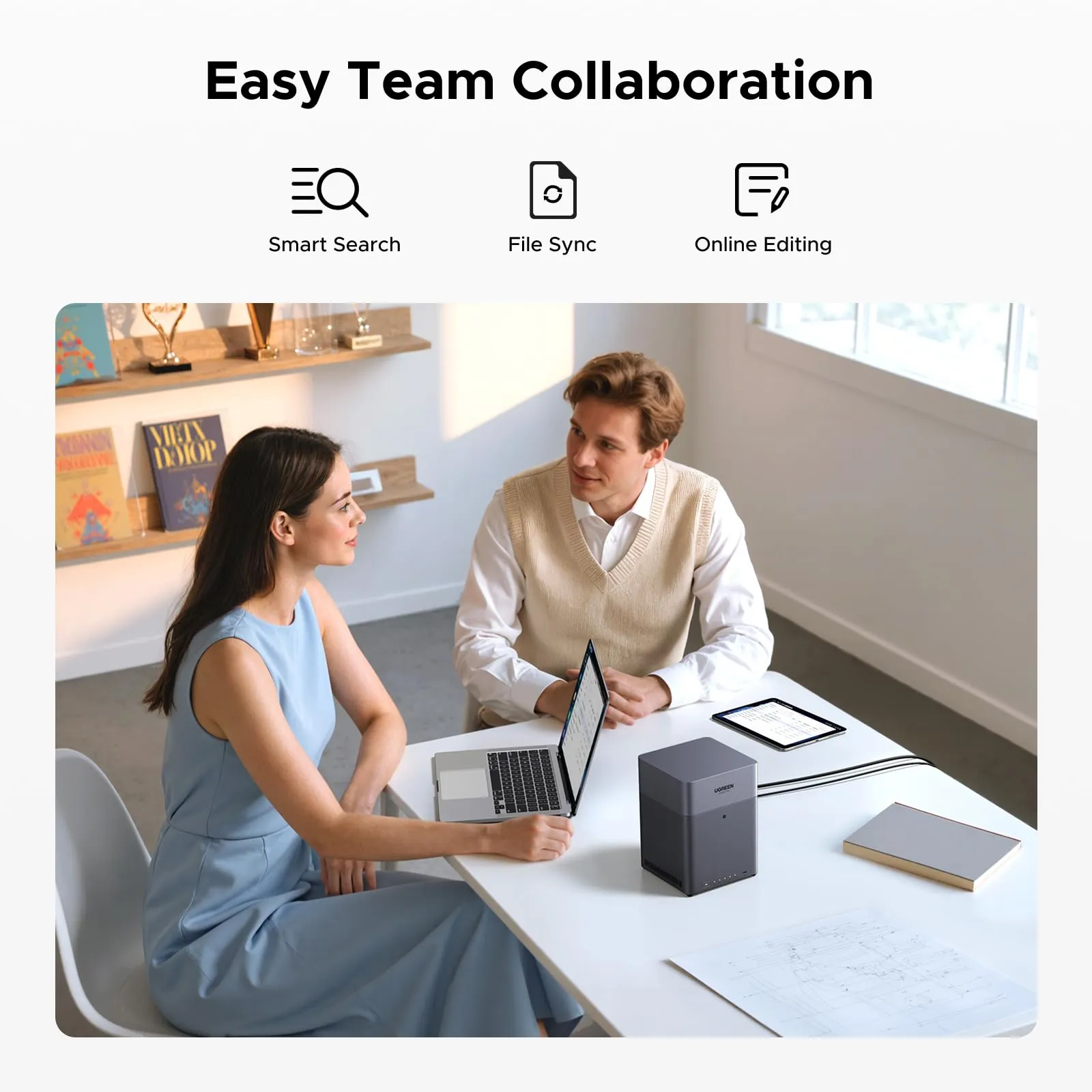 UGREEN 4-Bay Network Attached Storage DH4300 Plus EU Diskless