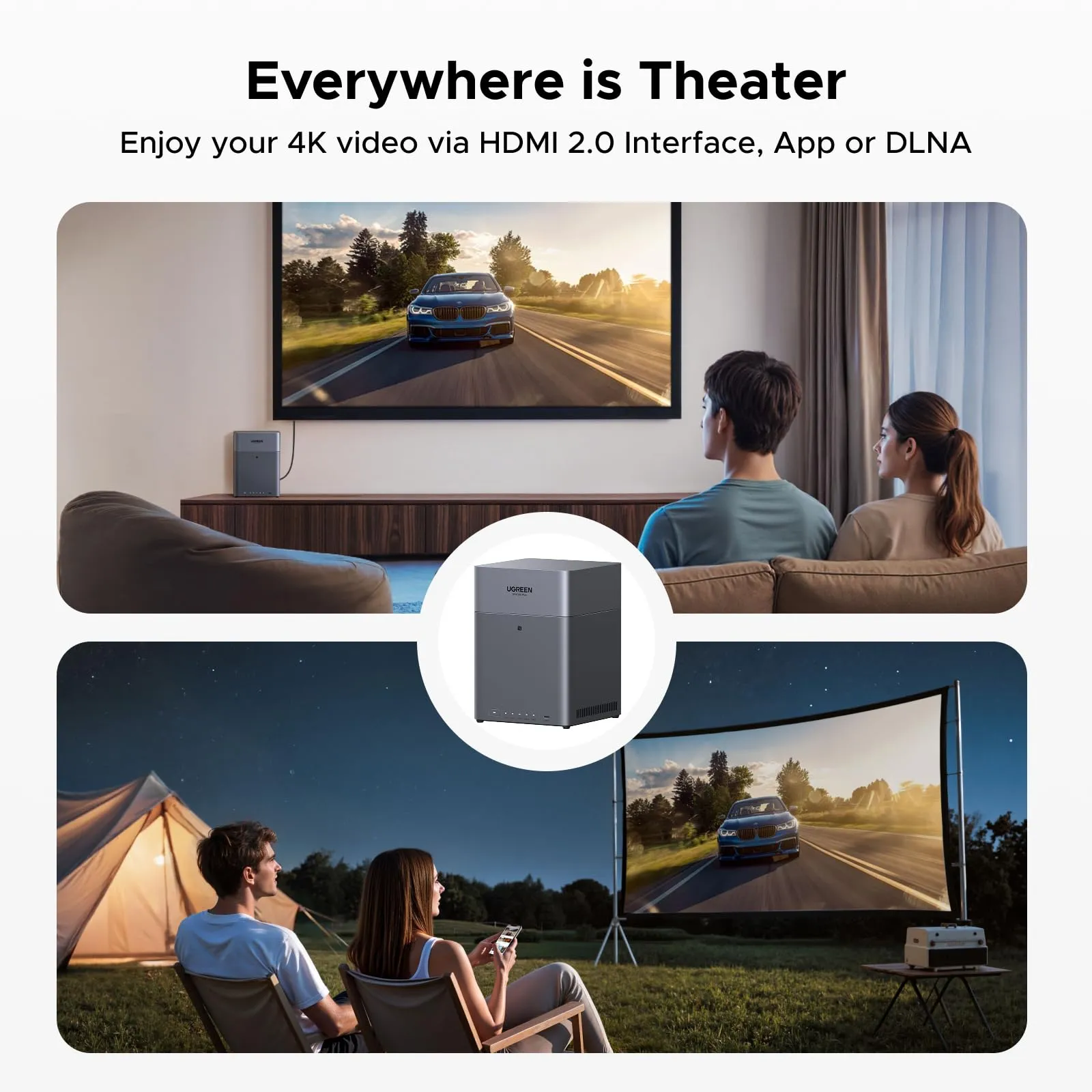 UGREEN 4-Bay Network Attached Storage DH4300 Plus EU Diskless