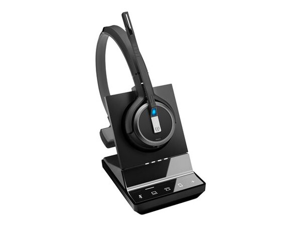 EPOS IMPACT SDW 5036 tr&aring;dl&ouml;s monoheadset + laddst&auml;llning, svart