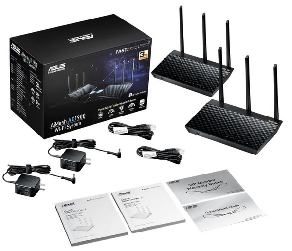 Asus RT-AC67U Dual-band -WiFi -AiMesh-j&auml;rjestelm&auml; (2kpl)