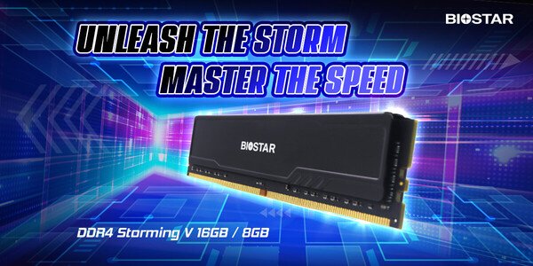 BIOSTAR Storming Series 16GB (1 x 16GB) DDR4 3200 MHz, CL16 Memory