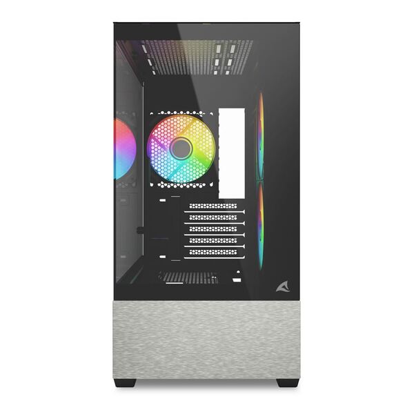 Sharkoon MK7 ARGB micro-ATX chassi med f&ouml;nster, med RGB-belysning, svart