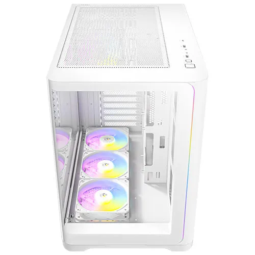 Antec C5 Curve ARGB -miditornikotelo ikkunalla ja RGB-valaistuksella, valkoinen