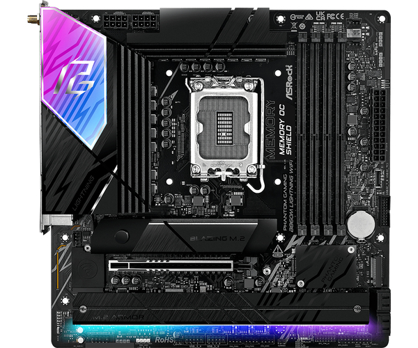 ASROCK Phantom Gaming B860M Lightning WiFi 6E LGA 1851 DDR5 mATX - motherboard