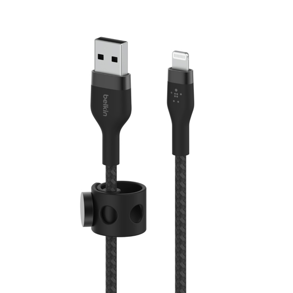 BOOST CHARGE USB-A to LTG_Braided Silicon, 2m, Black