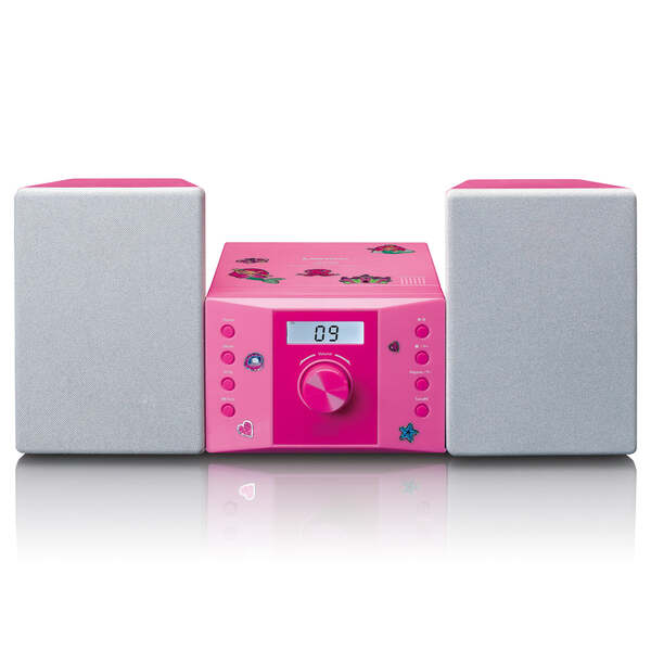 Lenco MC-013P Portable Micro Stereo System - Pink