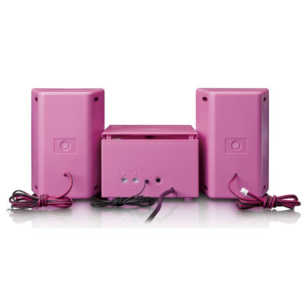Lenco MC-013P Portable Micro Stereo System - Pink