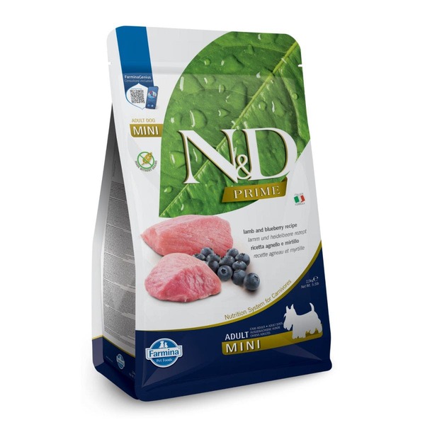 Farmina N&D Pumpkin Lamb & Blueberry Adult Mini, Dry food for dogs, Grain Free, 800g