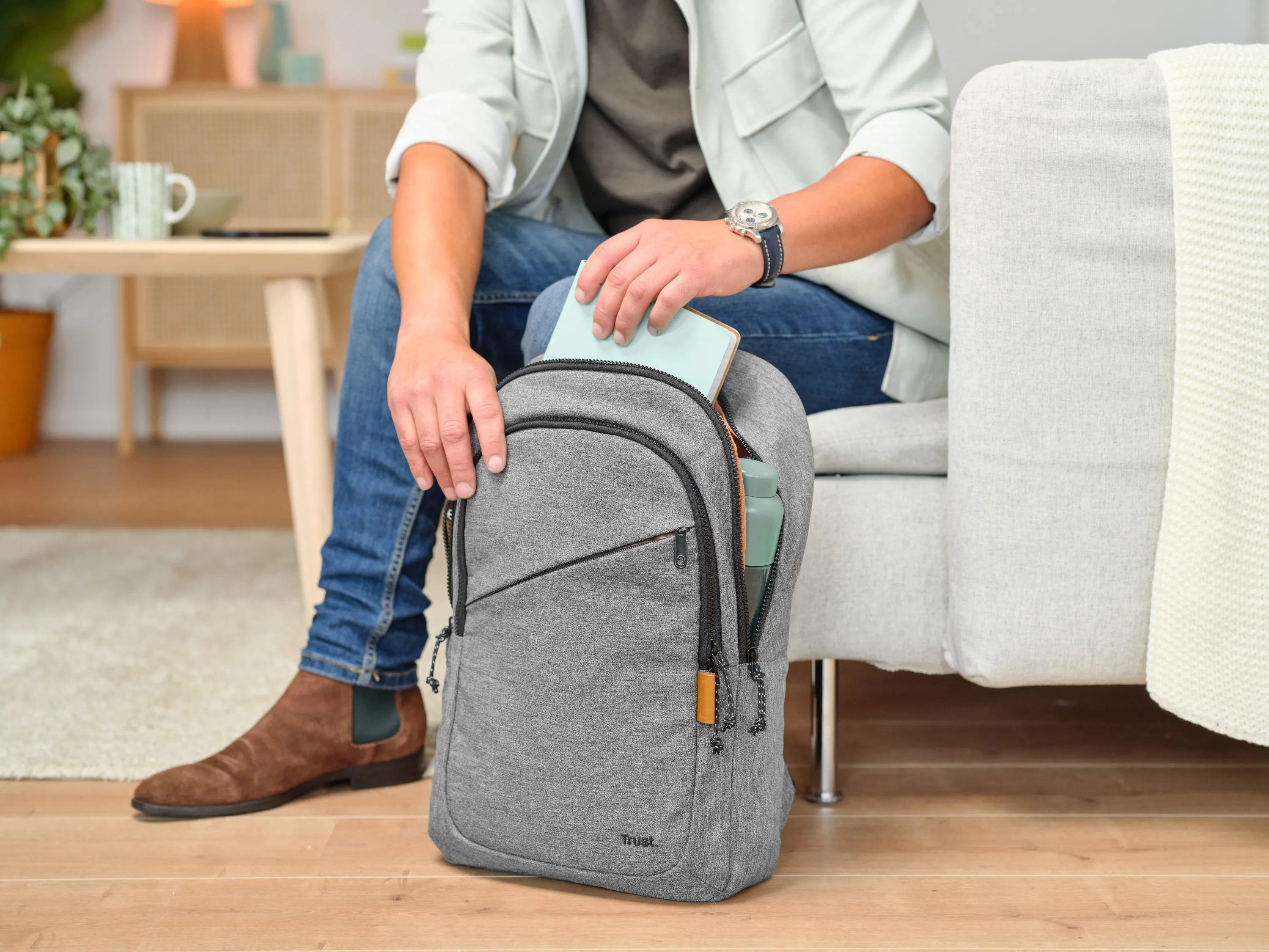 Trust Avana Eco - notebook backpack, grey, 16&quot;