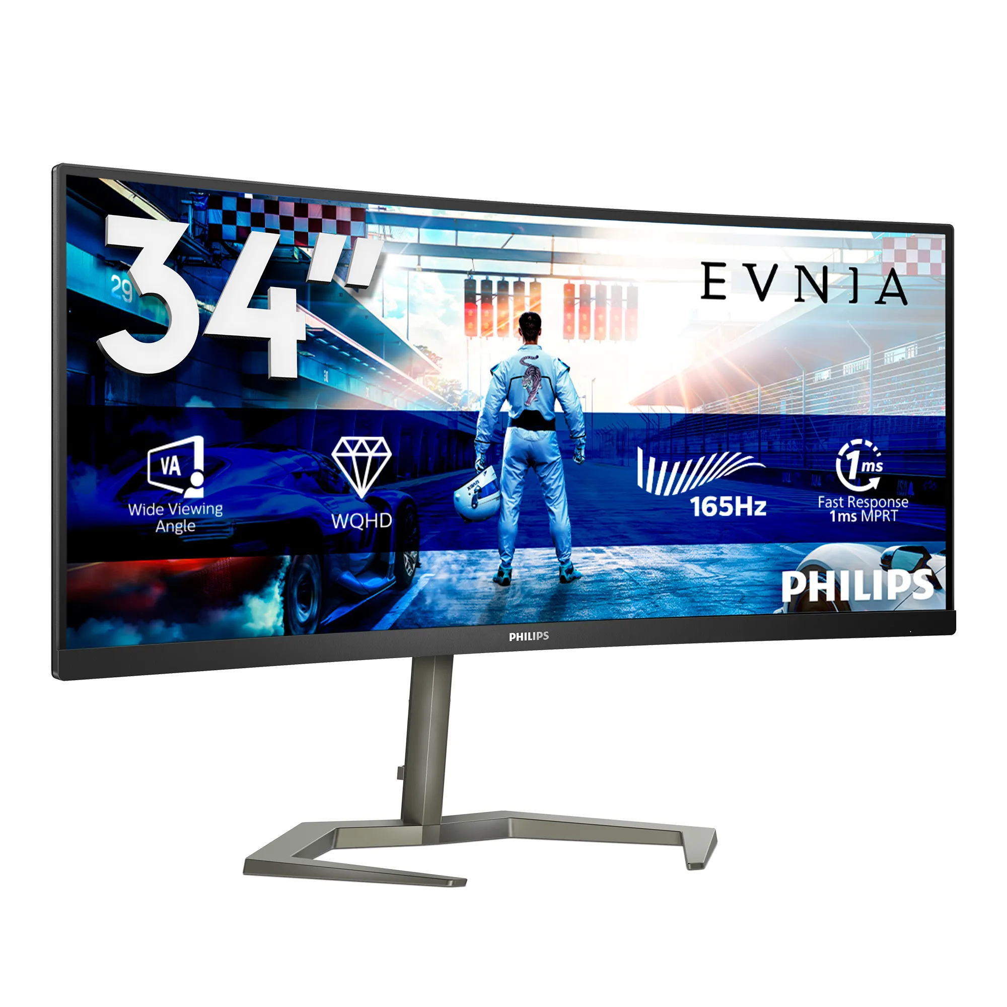 Philips Evnia 34M1C5500VA 34" WQHD, VA, 165Hz Curved Gaming Monitor