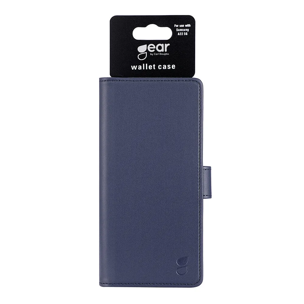 GEAR Wallet, Galaxy A22 5G - Wallet Case, Blue