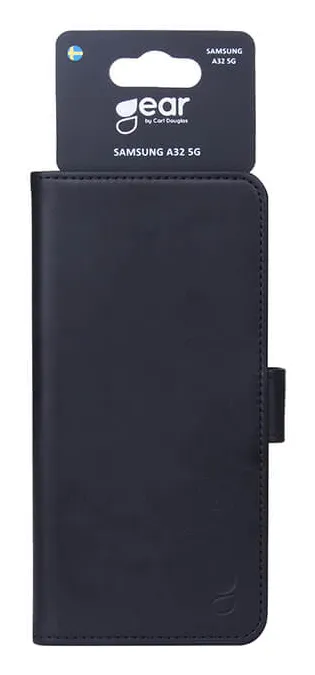 GEAR Wallet, Galaxy A32 5G -lompakkokotelo, Musta