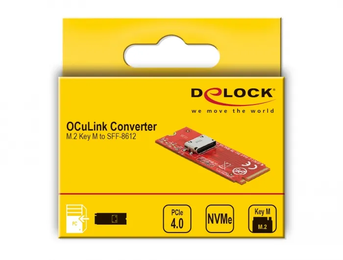 Delock M.2 Key M to 1 x OCuLink SFF-8612 Converter