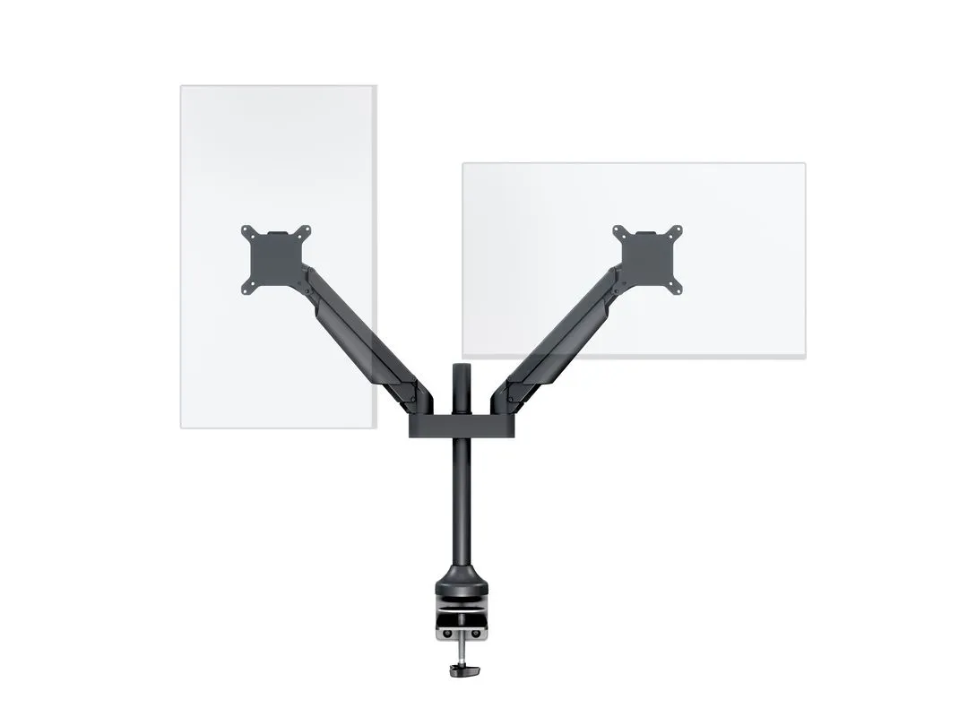 Multibrackets M VESA Gas Lift Arm Dual Desk Mount, for 2 monitors, 15-32", with gas spring, 10kg, Black