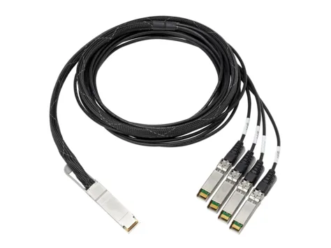 HPE Copper Cable - 100GBase direct attach cable - QSFP28 (uros) to SFP28 (uros) - 3 m - SFF-8665