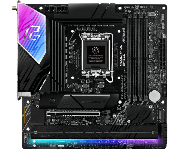 ASRock Phantom Gaming B860M Lightning WiFi 6E LGA 1851 mATX DDR5 - motherboard