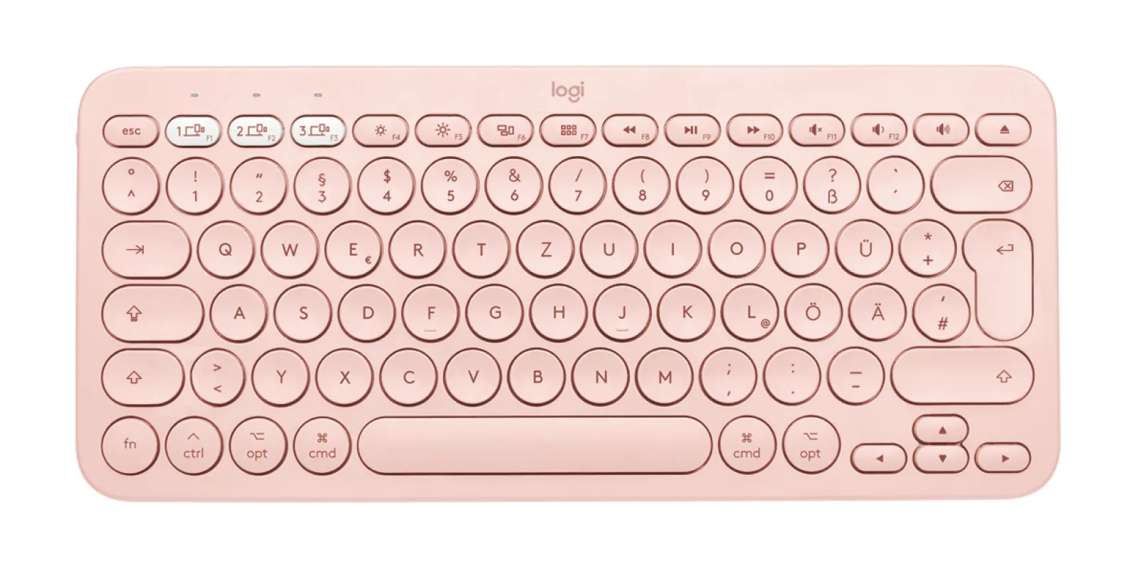 Logitech K380 Multi-Device for Mac - tr&aring;dl&ouml;st tangentbord, rosa