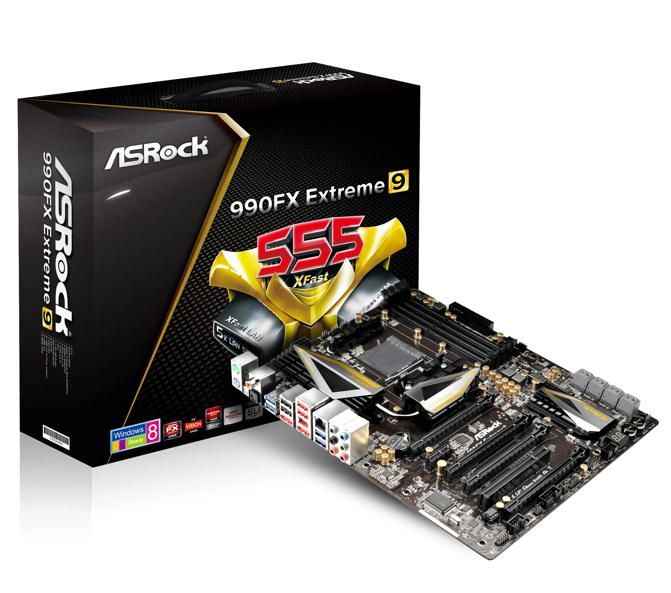 ASROCK 990FX EXTREME9 socketAM3+ AMD 990FX DDR3 SATA3 USB3.0 Clear CMOS ATX