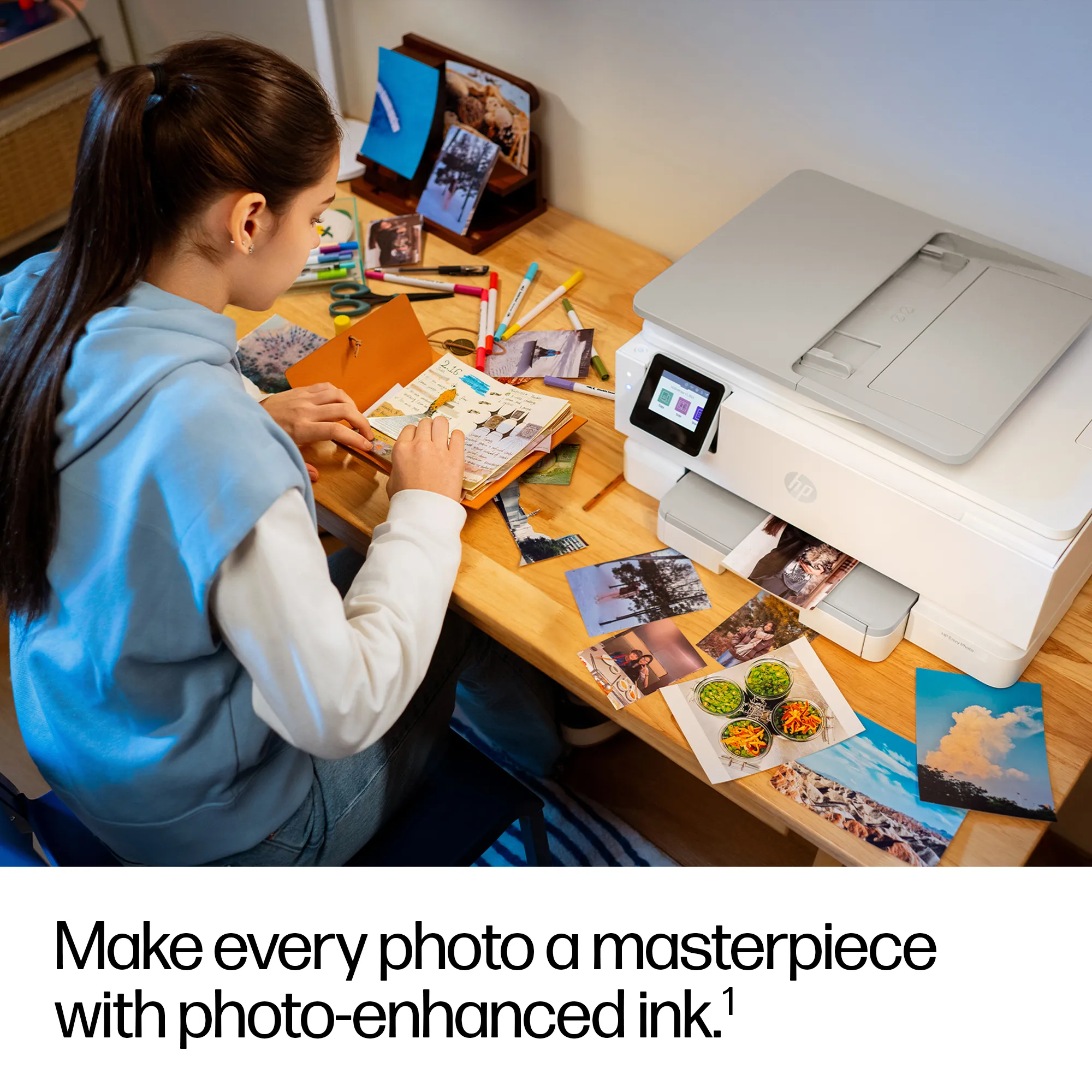 HP Envy Photo 7930 All-in-One Color Inkjet 10ppm Print Scan Copy Photo Printer USB 2.0 Wi-Fi