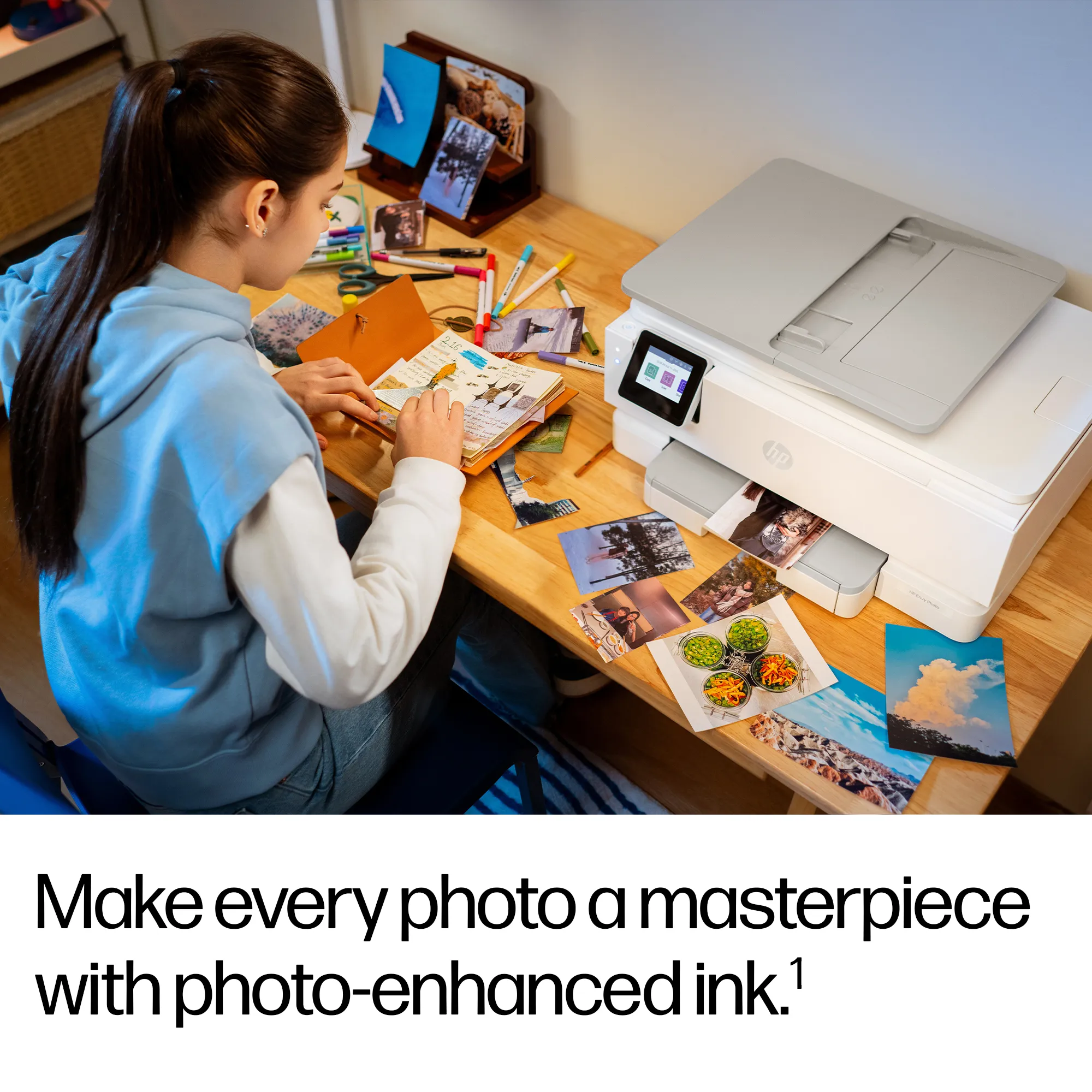 HP Envy Photo 7930 All-in-One Color Inkjet 10ppm Print Scan Copy Photo Printer USB 2.0 Wi-Fi