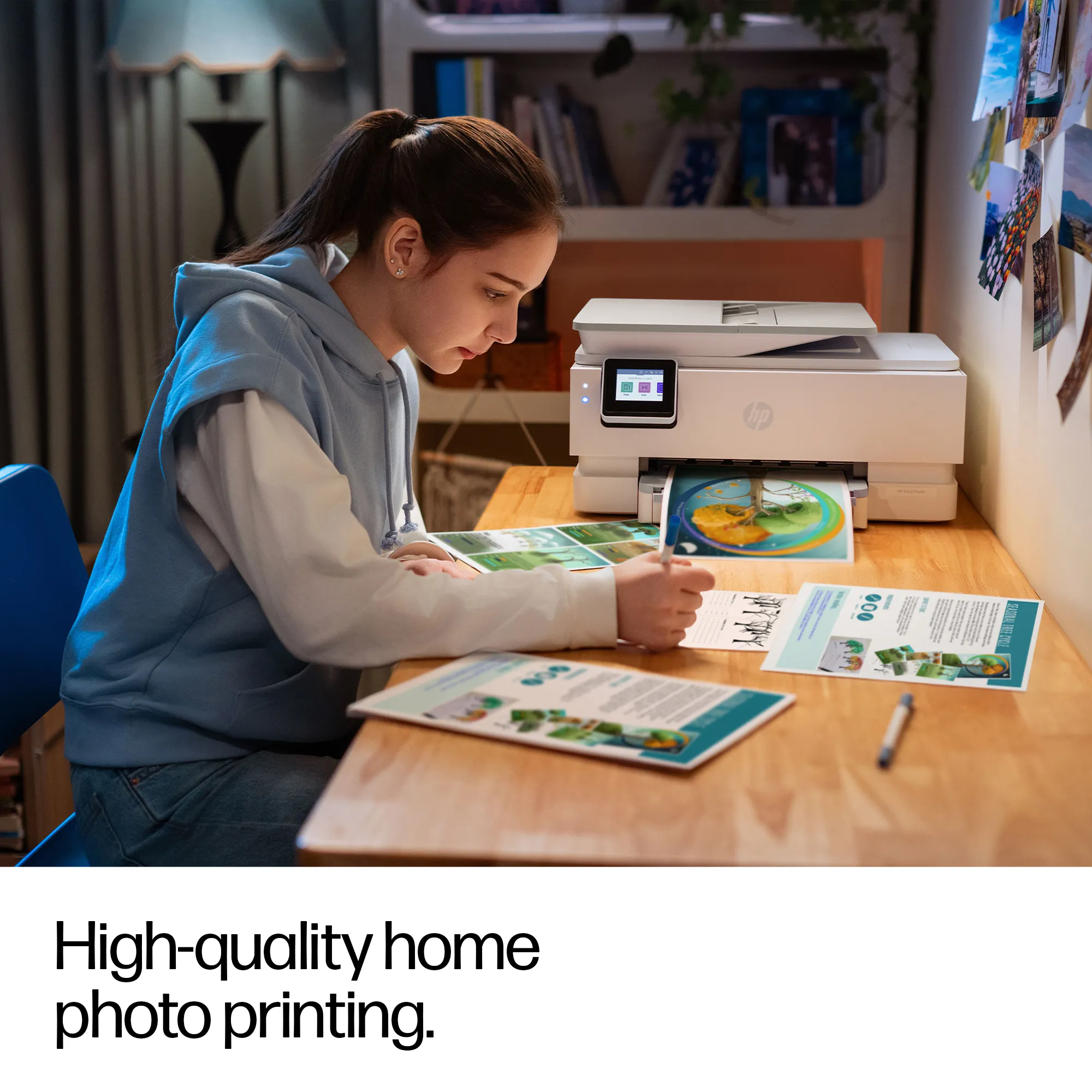 HP Envy Photo 7930 All-in-One Color Inkjet 10ppm Print Scan Copy Photo Printer USB 2.0 Wi-Fi