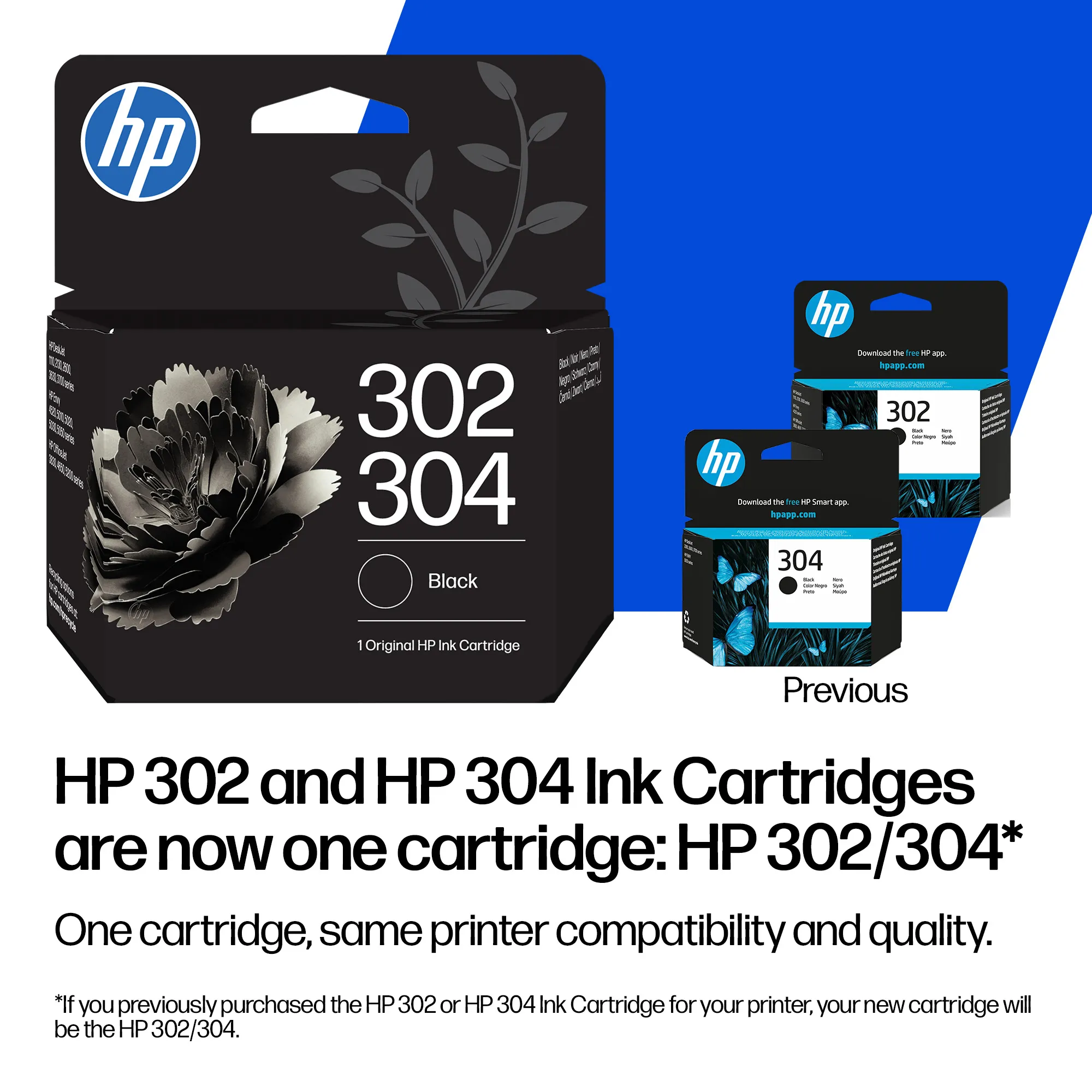 HP 302/304 -mustekasetti, 2 ml, musta