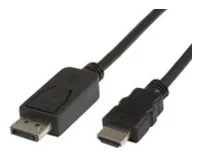 MicroConnect DisplayPort &ndash; HDMI - kabel, 1 m, Svart