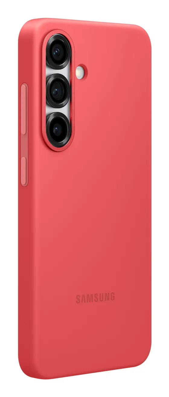 (Fyndhörnan) Samsung Galaxy S25 Silikonfodral - skyddsfodral, Röd
