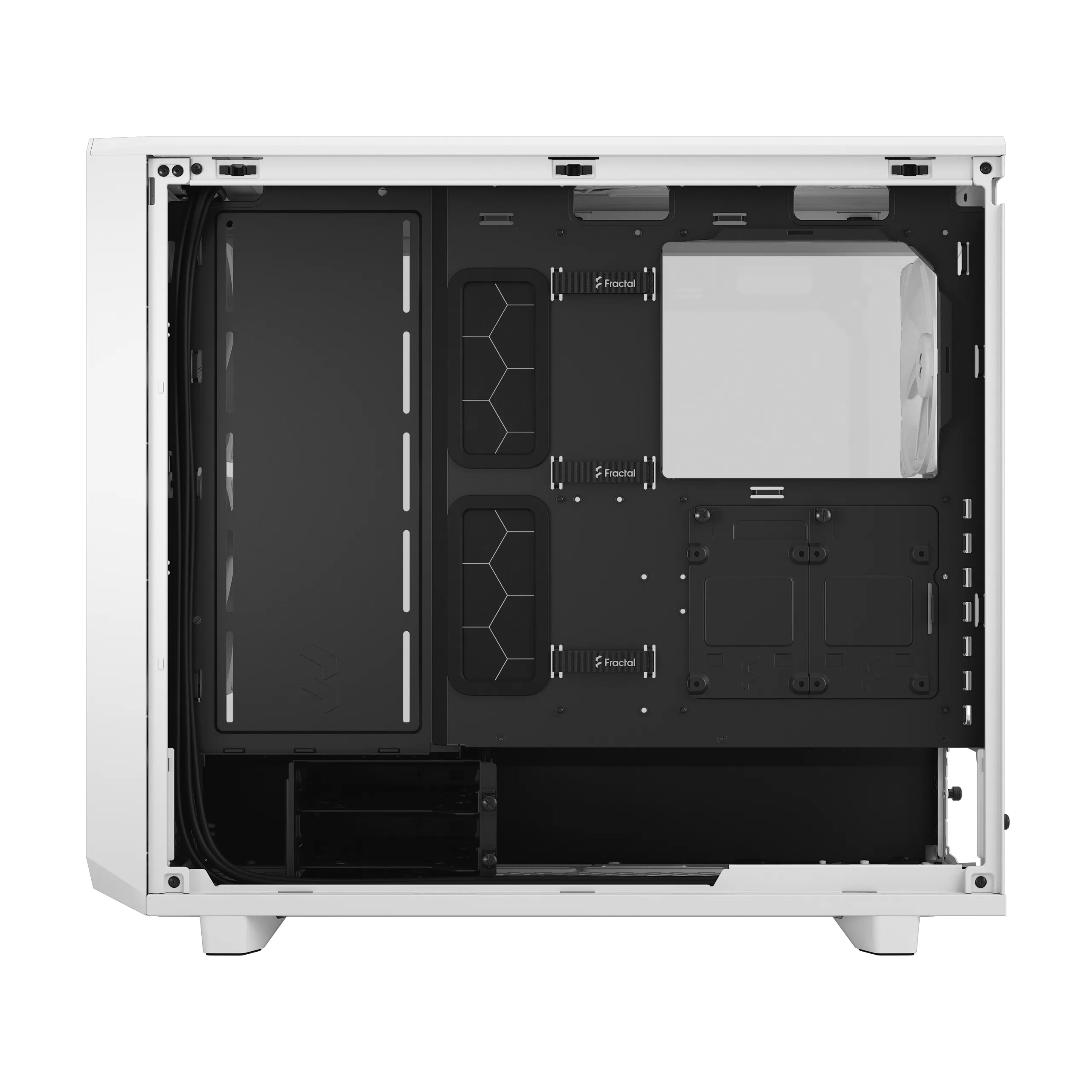 Fractal Design Meshify 2 Lite - Mid Tower case with window, White / Clear Tint