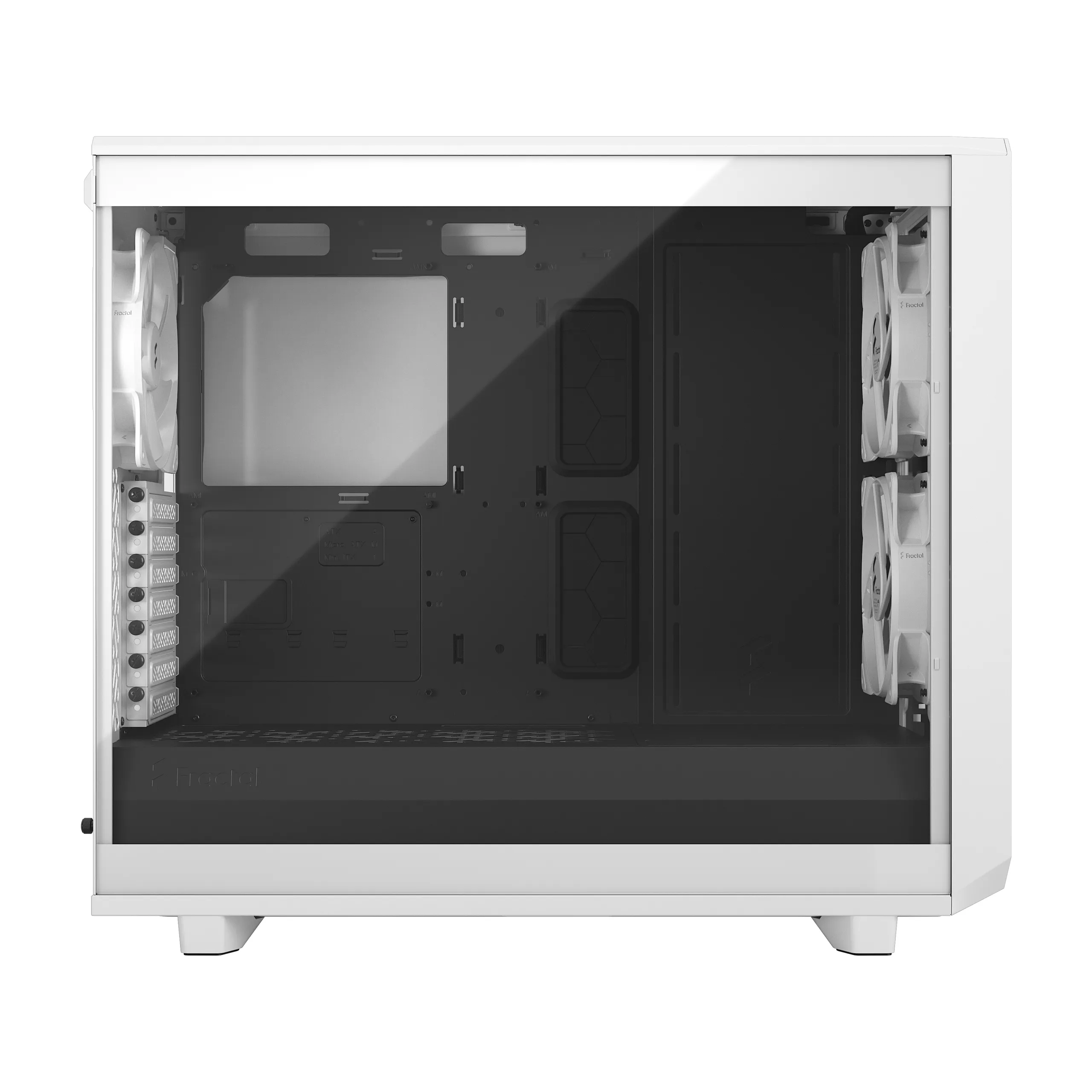 Fractal Design Meshify 2 Lite - Mid Tower case with window, White / Clear Tint