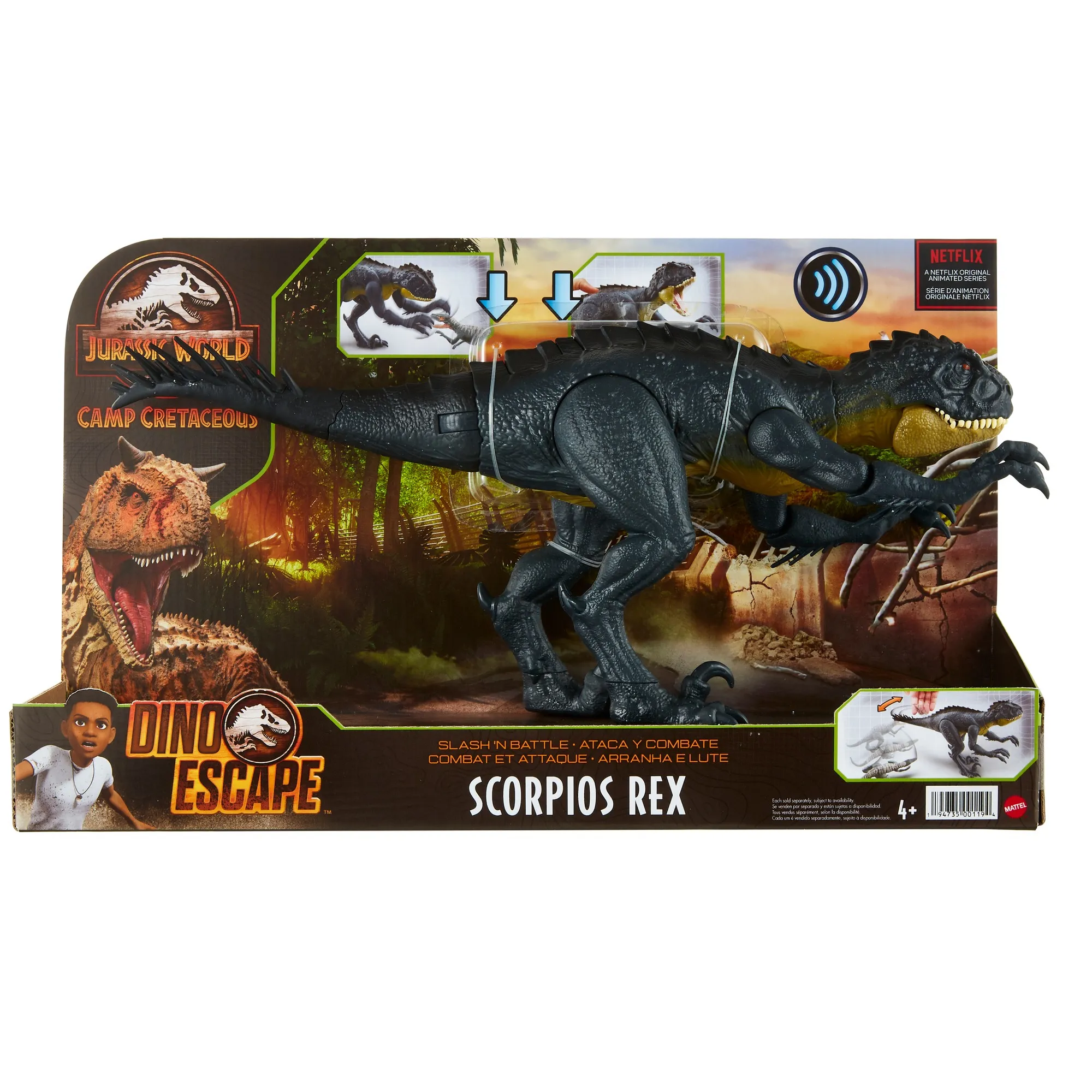 Mattel Jurassic World Battle Action Scorpios Rex Mini-Play Figure