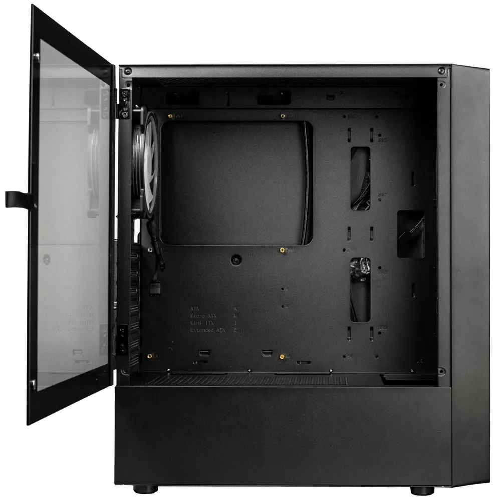Kolink Inspire K12 ARGB - Mid Tower case, Black, Transparent