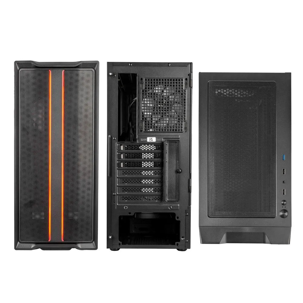 Kolink Inspire K12 ARGB - Mid Tower case, Black, Transparent