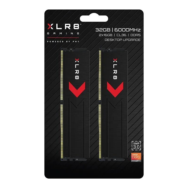 PNY XLR8 Gaming 32GB (2x16GB) DDR5 6000MHz CL36 Desktop RAM Kit