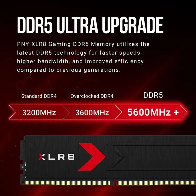 PNY XLR8 Gaming 32GB (2x16GB) DDR5 6000MHz CL36 Desktop RAM Kit