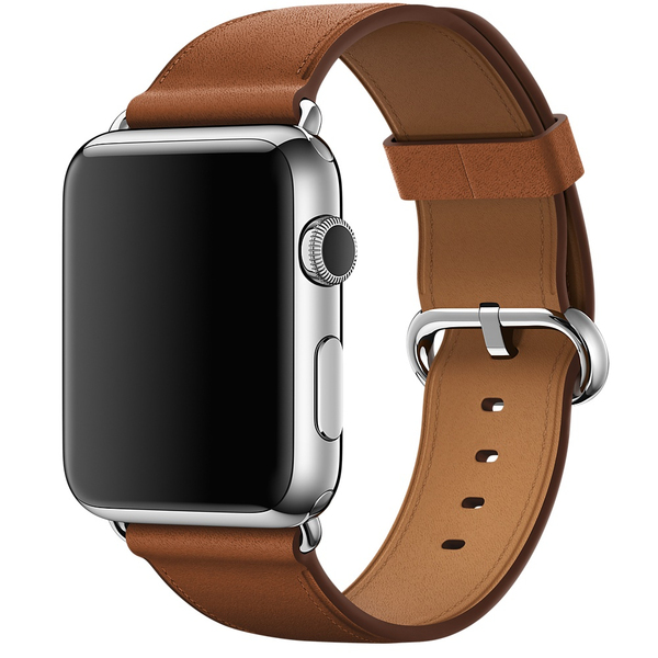 Apple 42mm Classic Buckle - Kellohihna - saddle brown malleihin Watch (42 mm)